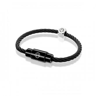 Cable™ PVD Polished Black Bracelet