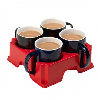 Muggi Cup & Mug Tray - Red