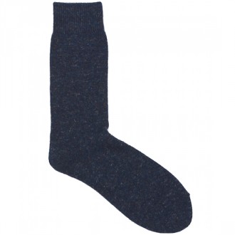 Sotolino Wool Linen Melange Sock Navy