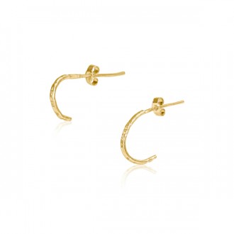 Karma Circle Earrings in Gold (small)