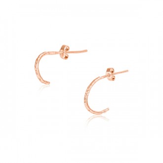 Karma Circle Earrings in Rose Gold (small)