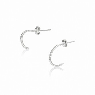 Karma Circle Earrings in Sterling Silver (small)