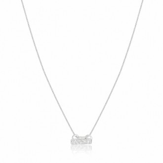 Short Bar Necklace in Sterling Silver