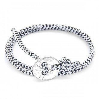 White Noir Lerwick Silver and Rope Bracelet