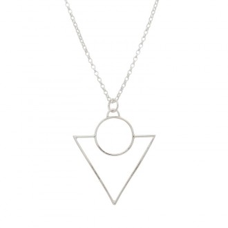Circle Through Triangle Necklace