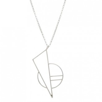 Triangle, Circle and Stripe Necklace