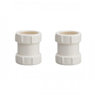 Pipe Egg Cups (Set of 2) - Off White
